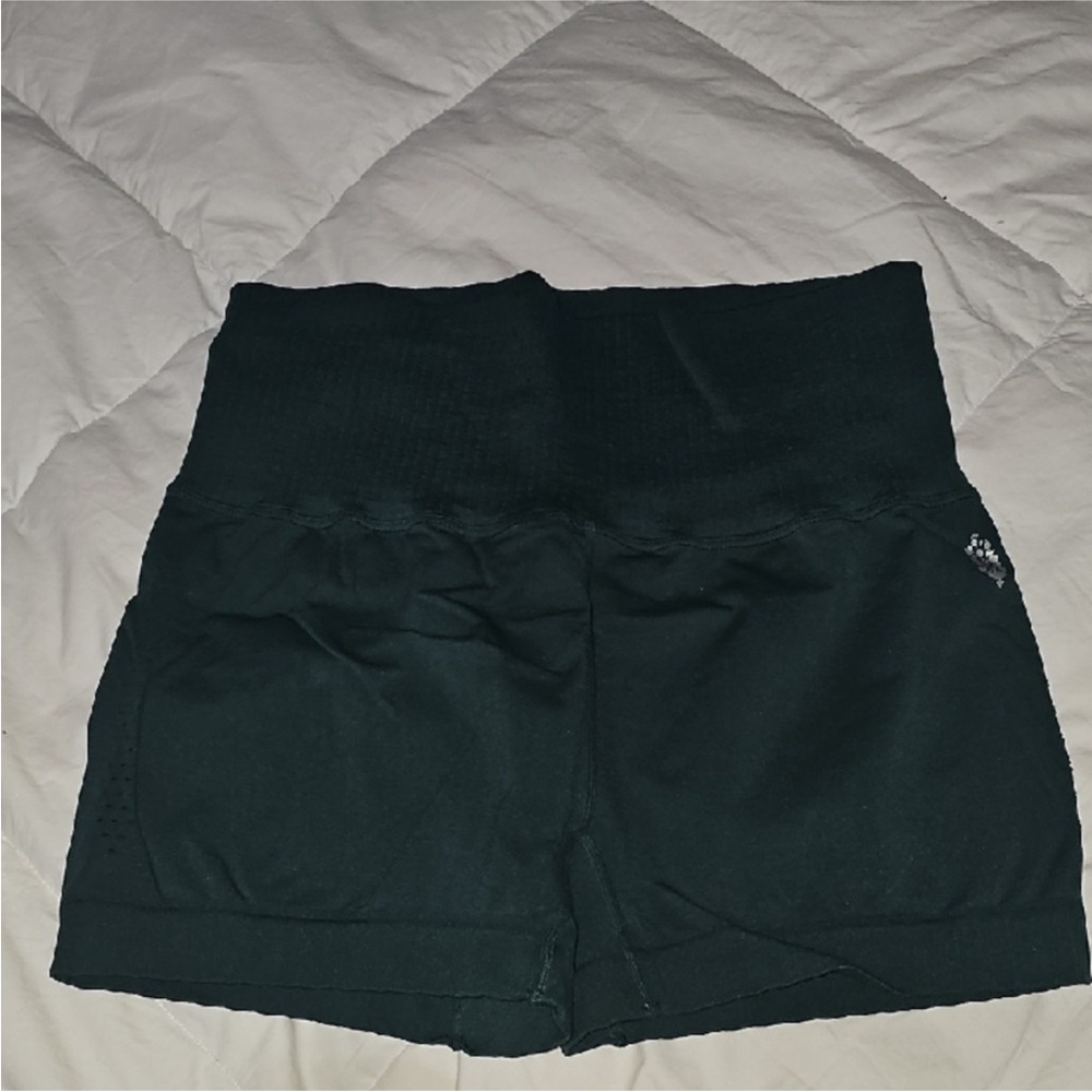 Free People Movement Gorgeous Green HR Shorts Medium/Large